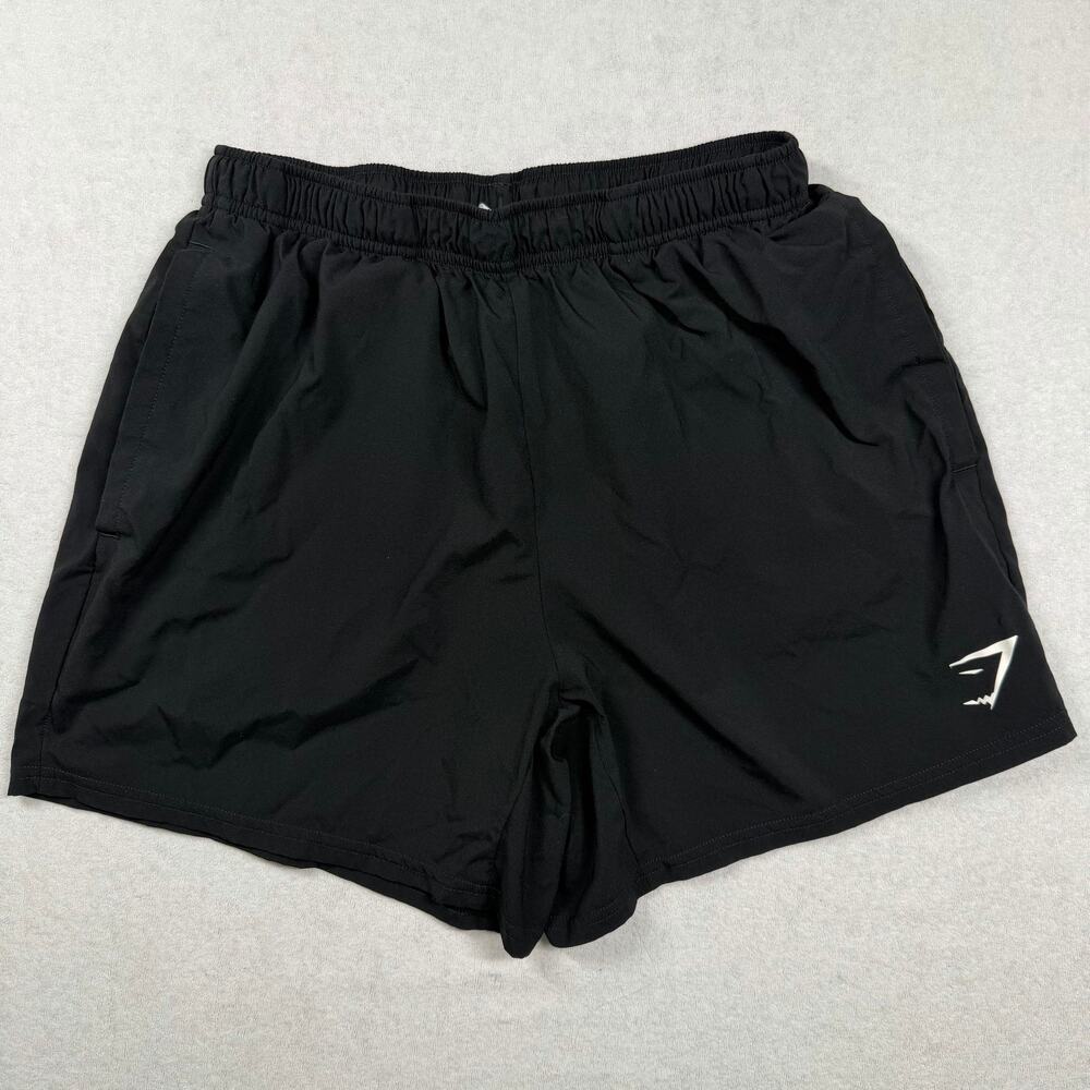 Gymshark Men’s Medium Black 5” Running Shorts Lined Athletic Training Gym